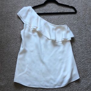 NEW! Theory silk one shoulder top